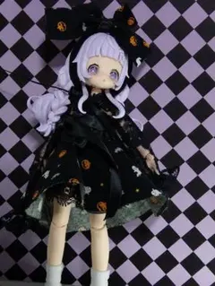 手作り♪ハロウィン柄オーバースカートセット*おばけ&かぼちゃ