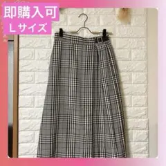 【terawearemu】チェック柄ロングスカート　Ｌサイズ　しまむら