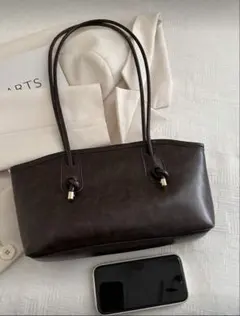 ダークブラウン トートバッグ
