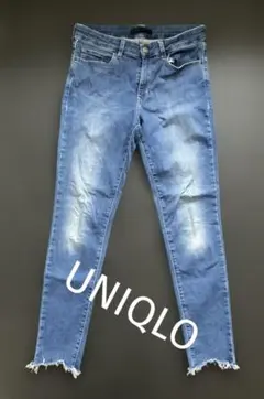 UNIQLO ウルトラストレッチジーンズ　ダメージ　27インチ