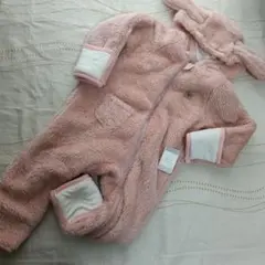 tiny dip ウサギ耳フリースロンパース