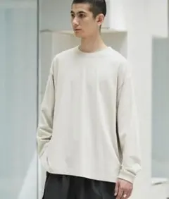 WYM EXTRAFINE COTTON SIDESLITカットソー　ベージュのサムネイル