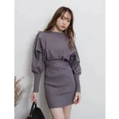 リップサービス ドルマンニットリブワンピース