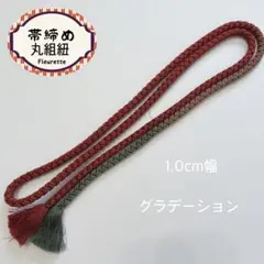 【帯締め】✨新入荷 正絹 緑 臙脂 大人和装 レトロアンティークNo38