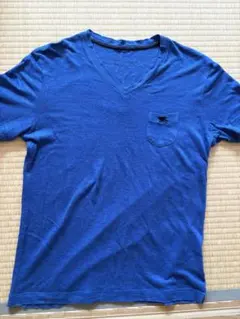 美品　後期モデル　バーバリーブラックレーベル　Tシャツ　ノバチェック　青　L 麻のサムネイル