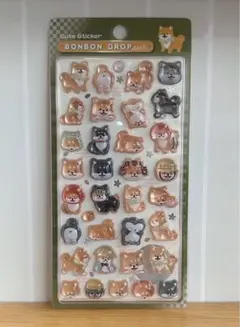ボンボンドロップシール　柴犬