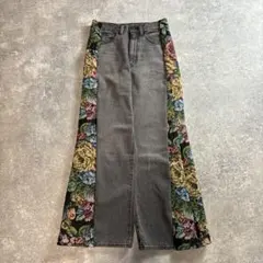 定価38500円 2023SS ガンクラブプレイド レーヨンフレアチェックパンツ 