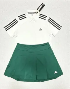 今だけ9,800円⛳️新品✨M アディダスゴルフ 涼感 半袖ポロ＆プリーツスカートのサムネイル