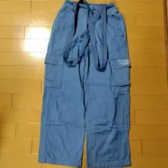 BRING GIRLS デニム風パンツ　サロペット　肩紐付き