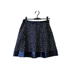 Feroux■ドット柄リボンフレアースカート3(Ｌ)サイズ