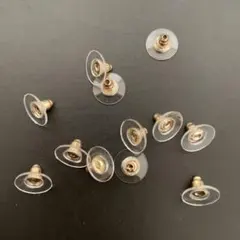 下向き 防止 キャッチのみ ゴールド ピアス バッグ ピン ディスク 金 レディ