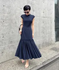 美品！！ジェンヌ シアーチェック シャツワンピース ロングマキシ丈