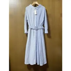 タグ付♪And Couture アンドクチュール チェック柄 ワンピース 38