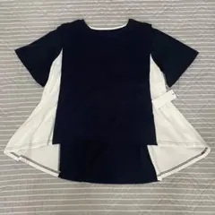 VIANTE ヴィアンテ ネイビー フリル カットソー