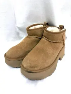 UGG クラシック ウルトラ ミニ ニュー ハイツ 厚底 ムートンブーツ 25