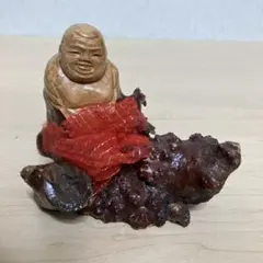 3F 長春雑技団 布袋様 木彫り 置物 中国雑技宮 ビンテージ ヴィンテージのサムネイル