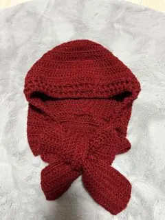 お値下げフード付きマフラー フードマフラー バラクラバ ボンネット ハンドメイド