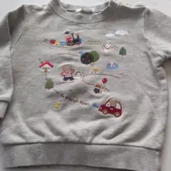 familiar 車刺繍 Tシャツ 90サイズ グレー ファミリア 男の子 - メルカリ