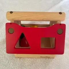 familiar 木製 積み木 家型 玩具
