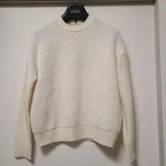 NATURAL BEAUTY BASIC編み模様長袖ニット