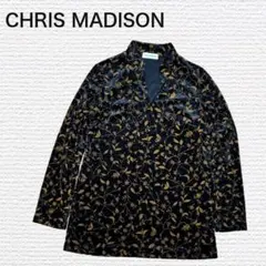 USED品 クリスマディソン 花柄 ベロア 総柄 チュニック 日本製 レトロ