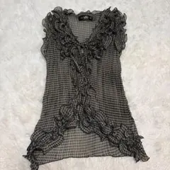 フリル付きノースリーブチュニック♡