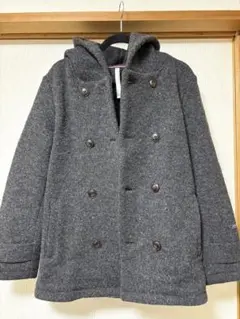 URBAN RESEARCH DOORS グレー ダブルブレストピーコート