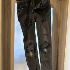 mnml ダメージ加工 デニムパンツ ダークグレー サイズ29