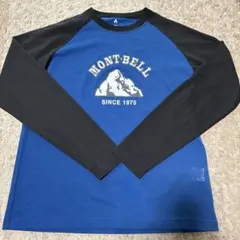 MONT-BELL 長袖カットソー 160cm 青/黒