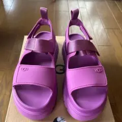 希少色☆【美品】アグ クレム UGG CLEM 厚底 サンダル ピンク 24cm