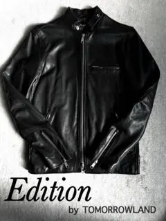 Edition トゥモローランド レザーシングルライダース 46ブラック 山羊皮 2025年最新】Edition メンズ レザージャケット・ライダースの