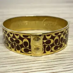 COACH コーチシグネチャー柄バングルブレスレット C10