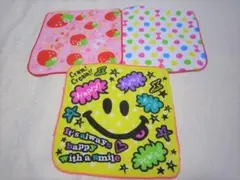 クラムクリーム　ミニタオル3枚組　ハンカチ　cram cream　在庫３