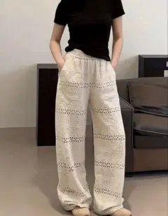 SHEIN ホワイトレースボトムス M