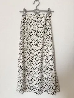 Honeysダルメシアン柄フレアロングスカート