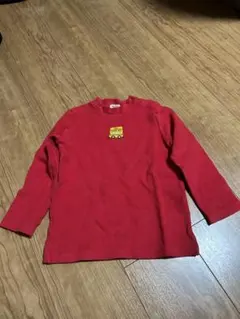 ミキハウス 赤 フリース 110 トラック刺繍