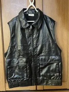 USA製 ALL AMERICAN RIDER 本革 レザー ベスト 黒 L - メルカリ