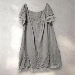 美品✨DHC ディーエイチシー デザインチュニック 半袖 グレー LL