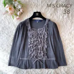 極美品 M'S GRACY 2024年 リボン刺繍 カットソー ブラック 38 - メルカリ