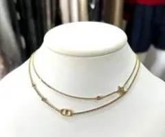 Dior ディオール ゴールド 2連ネックレス DIOR