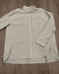 【美品】Mila Owen ミラオーウェン ストライプシャツ　モスグリーン