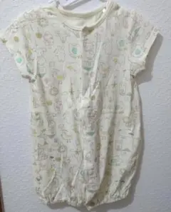 動物柄ツーウェイオール　ロンパース 50-60cm　半袖　西松屋