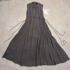 【新品】タグ付 ミラオーウェン サイドギャザー ロングワンピース マキシ丈