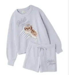 ジェラートピケシーズージャガードプルオーバー&ベビモコショートパンツセット
