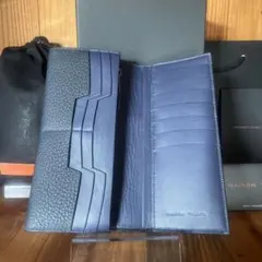 【新品 正規品】メゾンタクヤ 2つ折り長財布 TT2 WALLET ネイビー