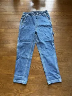 ライトブルー カーゴデニムパンツ