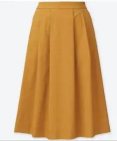 UNIQLO ドライストレッチタックフレアスカート マスタード S ユニクロのサムネイル