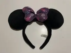 ディズニー ミニー スパンコール カチューシャ 紫