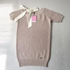 Rady ニットワンピース　ミニ丈　リボン　ピンク　ベージュ