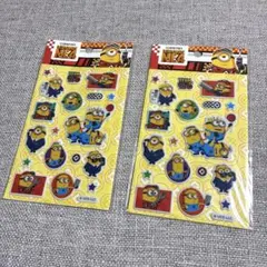 【新品未使用】ミニオン ステッカー 2シートセット　ぷっくりシール　立体